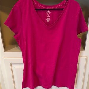 St. John's Bay Pink Short Sleeve T-Shirt